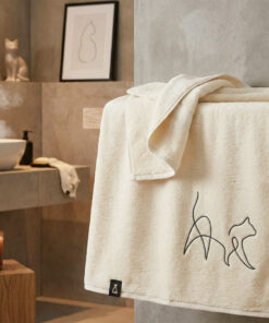 Ręcznik KOT artystyczny EGIPSKA BAWEŁNA one line (różne rozmiary i kolory)