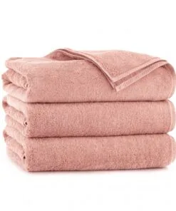 Różowy ręcznik ciemny pudrowy EGIPSKA BAWEŁNA (gładki, bez haftu)