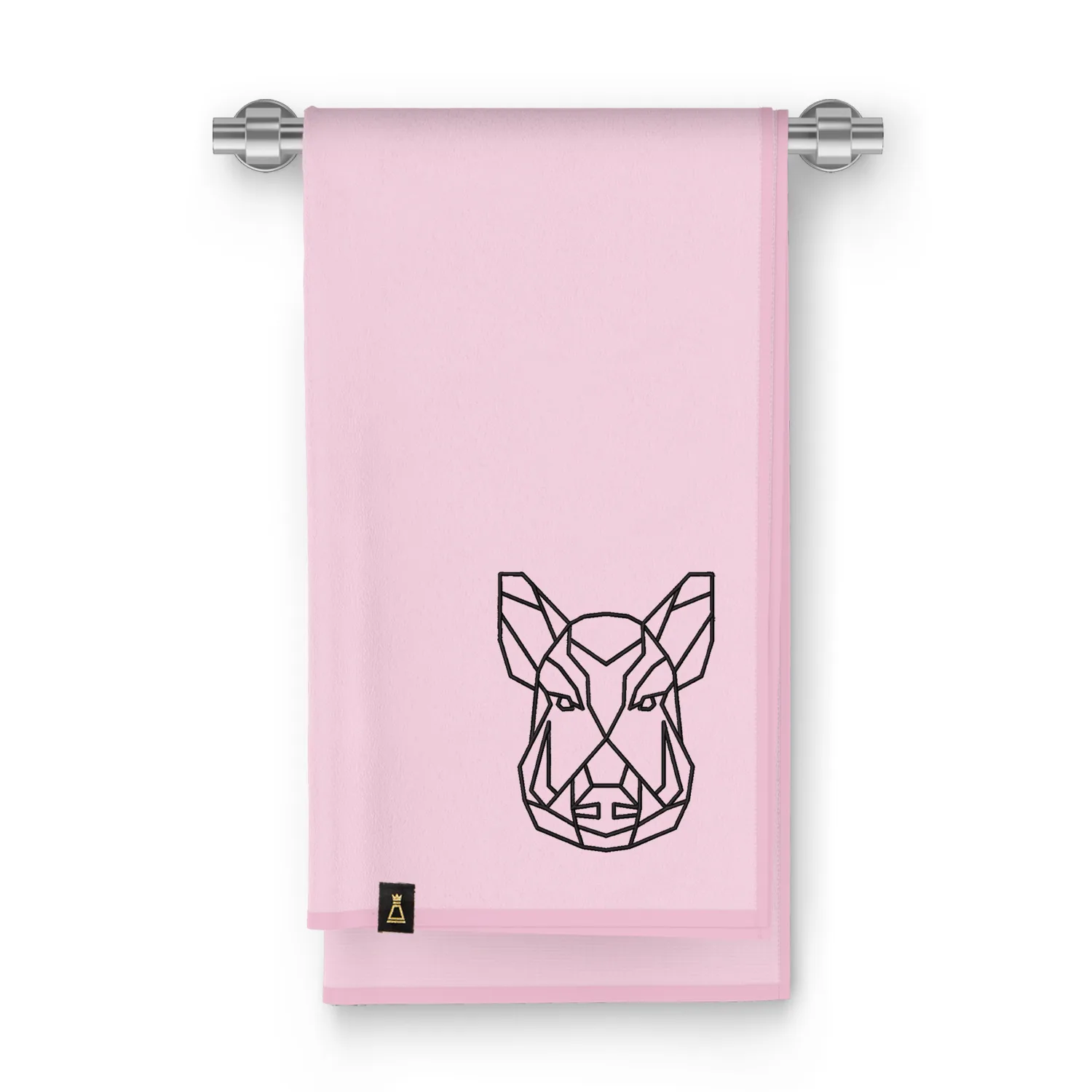 regalcotton-jasny-rozowy-recznik-dzik-czarny