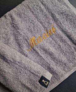 (WYPRZEDAŻ) Ręcznik 140x70 ciemno szary MACIEJ imię FROTTE